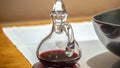 Panorama frame Small glass decanter with Holy Communion wine