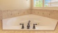 Panorama frame Spa bath with window light in contemporary home