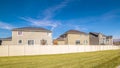 Panorama frame Walled properties overlooking an urban park during day