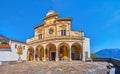 Panoramic facade of Church, Madonna del Sasso Sanctuary, Orselina, Switzerland