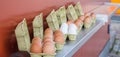 Panorama Fresh eggs from the market Royalty Free Stock Photo