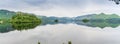 Panorama from Friars Crag, Derwentwater, Lake District, Cumbria, England, UK Royalty Free Stock Photo