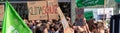 Panorama Fridays for Future Demo in german Royalty Free Stock Photo