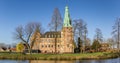 Panorama of the front view of the castle in Raesfeld Royalty Free Stock Photo