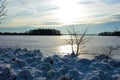 Swedish frozen lake Royalty Free Stock Photo