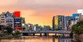 Fukuoka Naka River Yatai Food Street Panorama