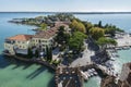 Panorama Garda lake. View on Sirmione Italy