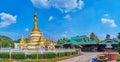 Panorama with Chedi of Wat Chong Klang Temple, Mae Hong Son, Thailand