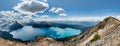 Panorama of Garibaldi lake from Ridge Royalty Free Stock Photo