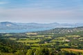 Panorama from Gassin to bay of St. Tropez Royalty Free Stock Photo