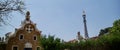 Panorama of the Gaudi Pavilion buildings