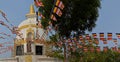 Panorama of the Gayasisa Stupa and surrounding hills at Brahmayoni, where the historical Buddha preached the Fire Sermon, Bihar