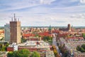Panorama of Gdansk city centre in summer time Royalty Free Stock Photo