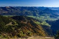 Panorama german-austrian alps near Berchtesgaden in autumn.