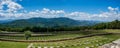 Panorama from The German Futa Pass Cemetery Royalty Free Stock Photo