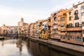 Panorama of Gerona, Costa Brava, Catalonia, Spain Royalty Free Stock Photo