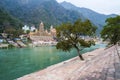 Panorama of ghats in Laxman Jhula