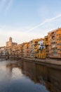 Panorama of Girona, Costa Brava, Catalonia, Spain. Royalty Free Stock Photo