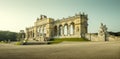 Panorama of Gloriette in Schonbrunn palace garden in Vienna, Austria Royalty Free Stock Photo