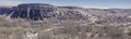 Panorama of Goreme National Park and the Rock Sites of Cappadocia, volcanic landscape UNESCO World Heritage site . Turkey Royalty Free Stock Photo