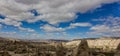 Panorama of Goreme National Park and the Rock Sites of Cappadocia, volcanic landscape UNESCO World Heritage site . Turkey Royalty Free Stock Photo