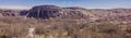 Panorama of Goreme National Park and the Rock Sites of Cappadocia, volcanic landscape UNESCO World Heritage site . Turkey Royalty Free Stock Photo