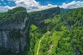 Panoramic view of the Wulong National Park landscape