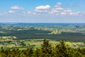 Gory Swietokrzyskie Mountains with Starachowice and Kielce region seen from Swiety Krzyz mount near Nowa Slupia in Poland