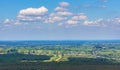 Gory Swietokrzyskie Mountains with Starachowice and Kielce region seen from Swiety Krzyz mount near Nowa Slupia in Poland