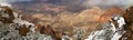 Panorama Of Grand Canyon with Snow Royalty Free Stock Photo