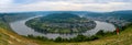 Panoramic view of rhine bow near Boppard Royalty Free Stock Photo