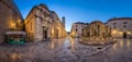 Panorama of Great Onofrio Fountain and Holy Saviour Church in th Royalty Free Stock Photo