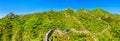 Panorama of the Great Wall at Badaling - China Royalty Free Stock Photo