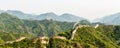 Panorama of Great Wall of China among the mountains near Beijing