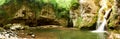 Panorama of great waterfall in Switzerland, Tine de Conflens