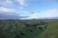 Green hills of the forgotten world highway, New Zealand Royalty Free Stock Photo