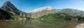 Panorama Of Grinnell Lake In Glacier Royalty Free Stock Photo