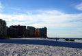 Panorama at the Gulf of Mexico on Marco Island, Florida Royalty Free Stock Photo