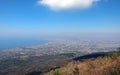 panorama of the Gulf of Naples and the port seen from the volcan Royalty Free Stock Photo