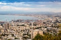 Panorama of Haifa - port and modern buildings, Israel Royalty Free Stock Photo