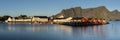 Panorama of Hamnoy town on Lofoten Islands Royalty Free Stock Photo