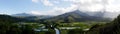 Panorama of Hanalei Valley in Kauai Royalty Free Stock Photo