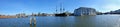 Panorama from the harbor from Amsterdam in the Netherlands Royalty Free Stock Photo