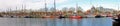 Panorama from the harbor in Enkhuizen Netherlands