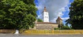 Panorama of harman fortified church Royalty Free Stock Photo