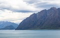 Panorama of Hawea lake. South Island, New Zealand Royalty Free Stock Photo