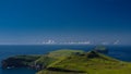 Panorama of Heimaey island, Vestmannaeyjar archipelago Iceland Royalty Free Stock Photo