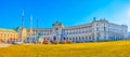 Panorama of Heldenplatz square and spectacular Baroque style Hofburg Palace, on February 17 in Vienna, Austria