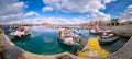 View of Heraklion harbour from the old venetian fort Koule, Crete, Greece Royalty Free Stock Photo