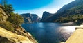 Panorama of Hetch Hetchy Reservoir Royalty Free Stock Photo
